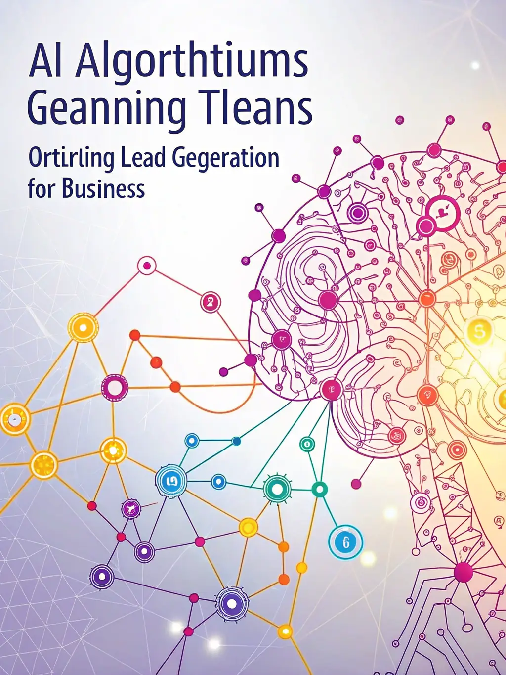 A visual representation of an AI-powered marketing automation workflow, showing data flowing through various stages like lead capture, segmentation, and personalized messaging.